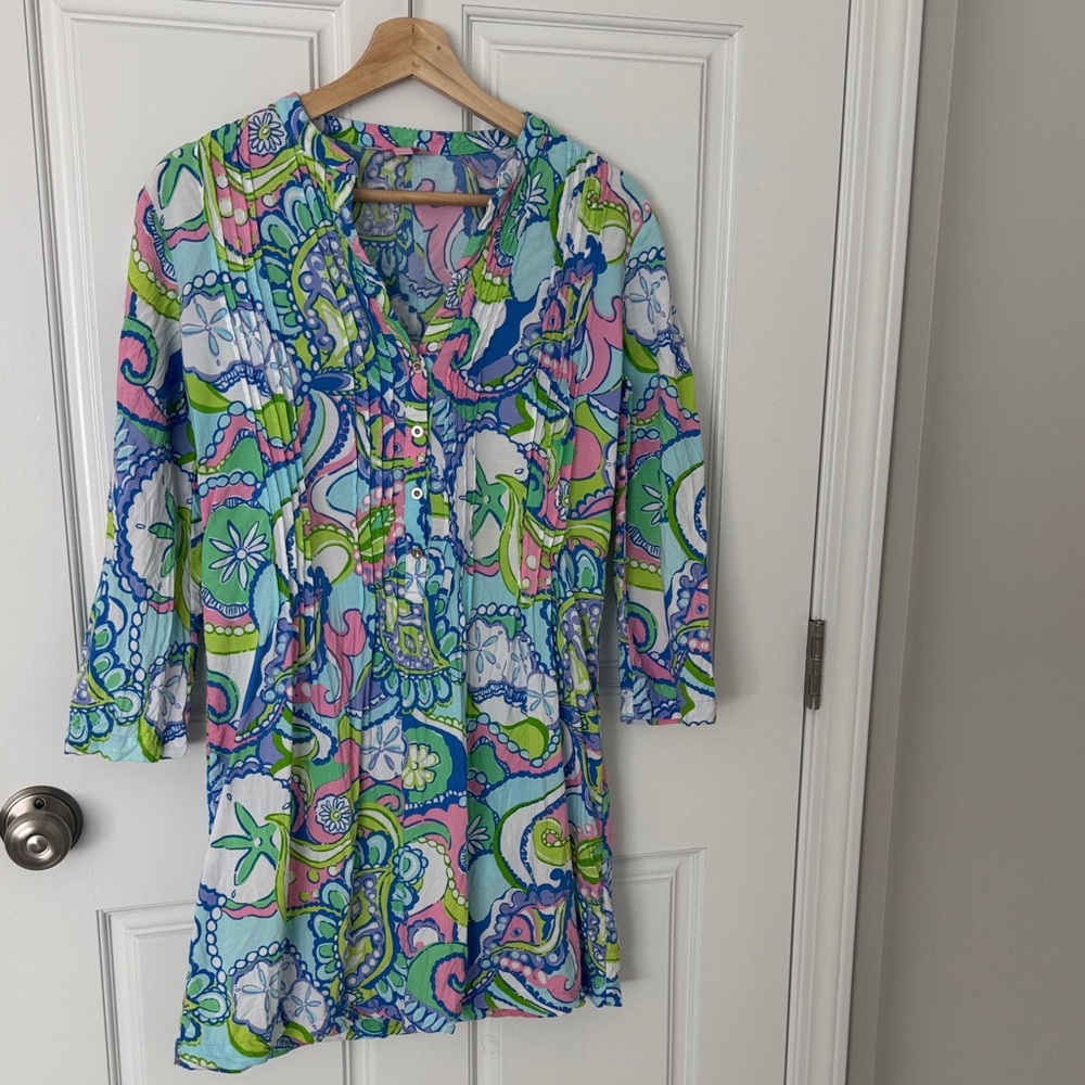 Lilly Pulitzer Blue, Green, Pink & White Paisley Dress